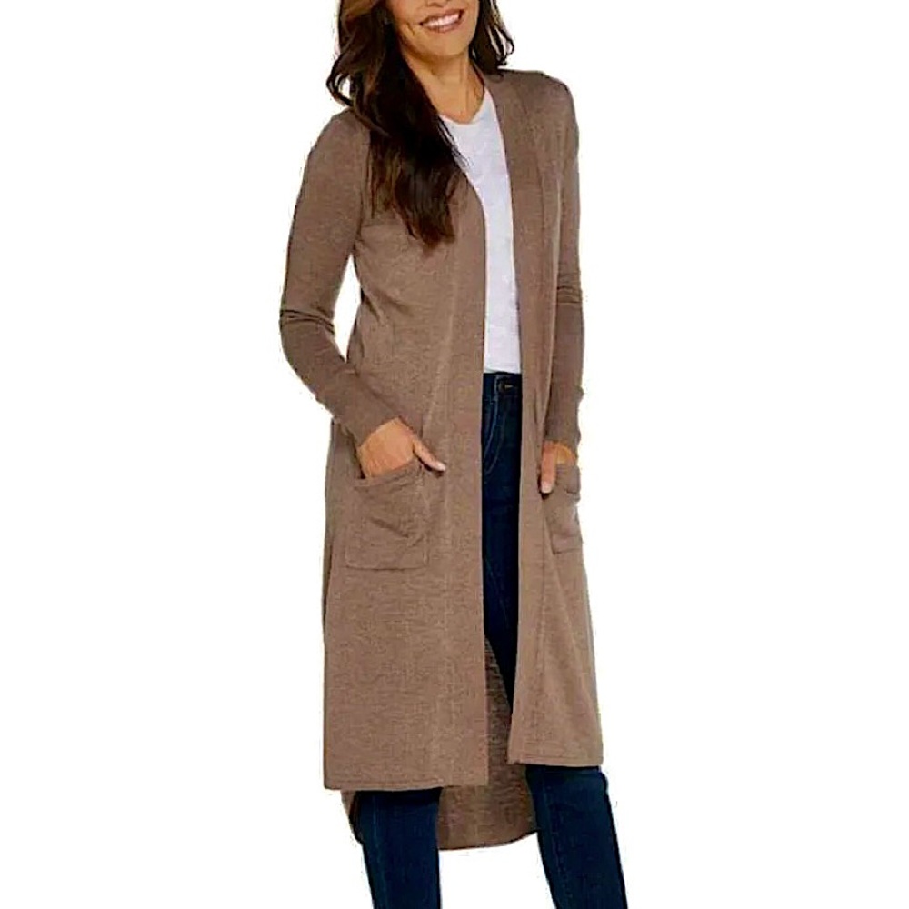 H By Halston Open Front Duster Cárdigan - Picture 1 of 16
